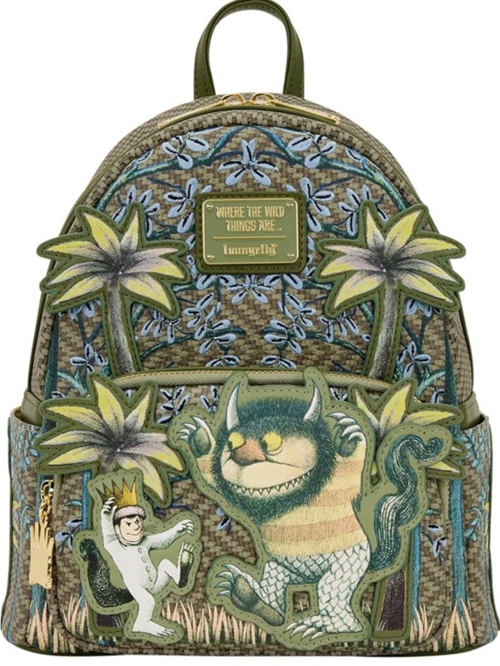 Loungefly Where the Wild Things Are Green Multicolor Mini Backpack